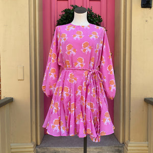 J.Marie pink orange floral dress size Medium $35.99