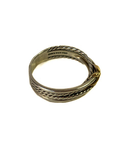 David Yurman crossover 18k gold sterling ring size 12