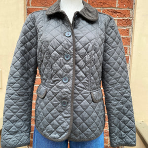 Boden dark teal quilted jacket size 14