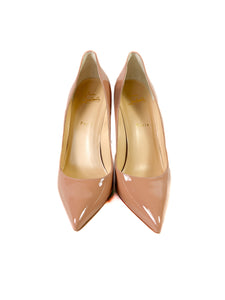 Christian Louboutin Pigalle 100 nude patent pump size 41